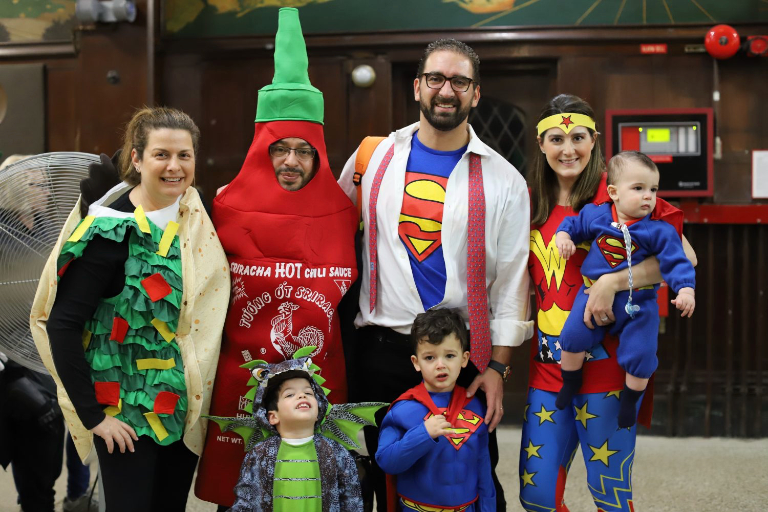 a whole family dressed up for Halloween