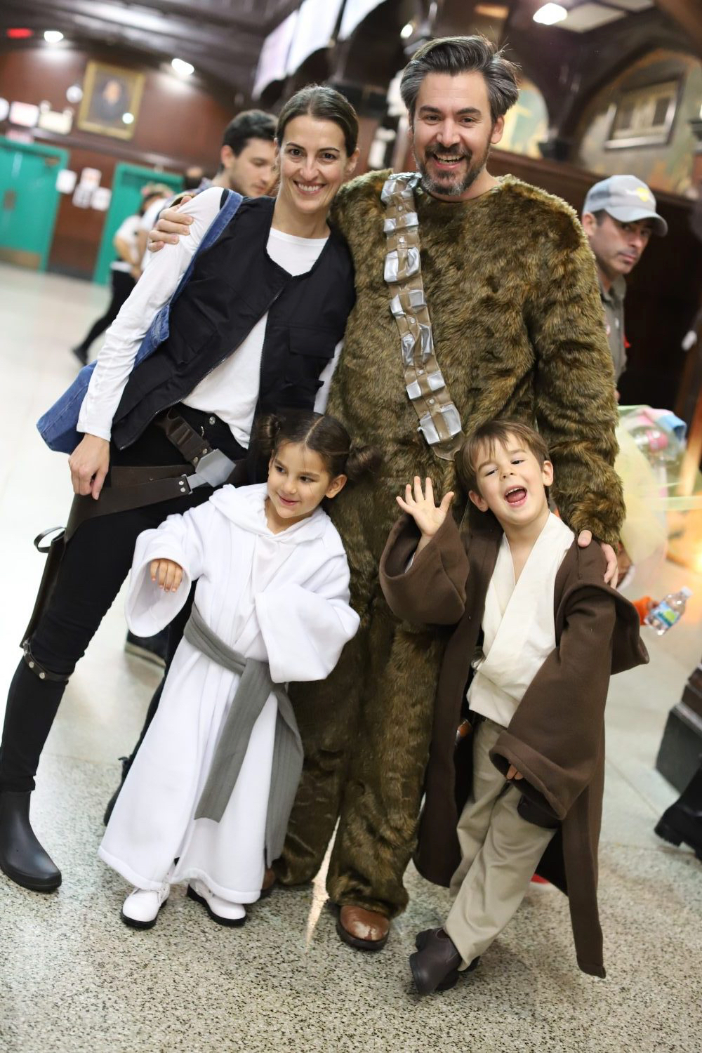 a whole family dressed up for Halloween