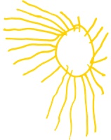 a child-drawn sun