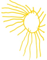 a child-drawn sun